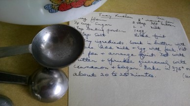 Kuchen recipe and bowl