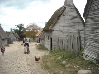 Plimoth Plantation recreates the Pilgrim settlement.