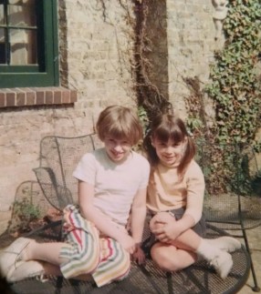 Playtime in the 1960s! I'm on the left.