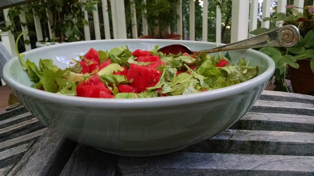 Honey dressing watermelon salad
